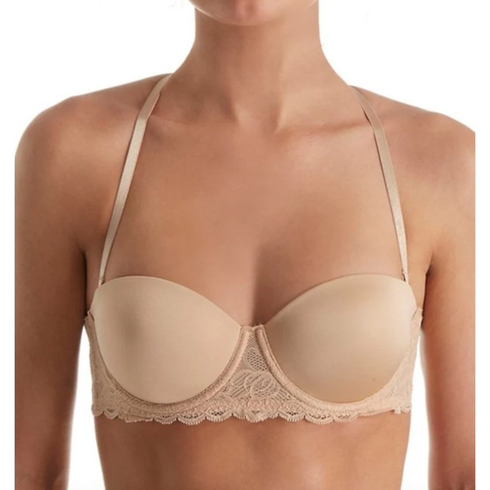Calvin Klein Bra Size‎ 32d Seductive Comfort Lace Strapless Lift Multiway Qf1437